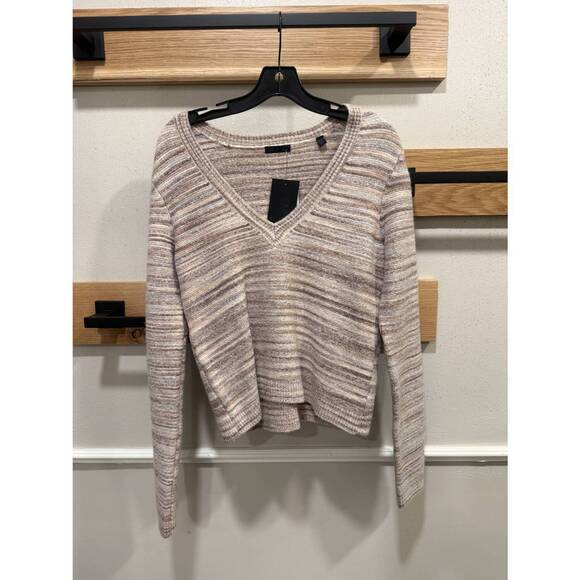 NEW ATM women's spacedyed cotton blend top in mocha